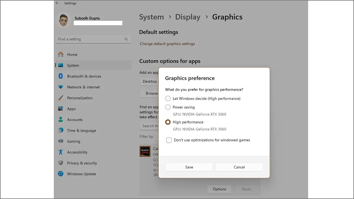 high performance graphics for games - How to Optimize Your Windows 11 PC for Gaming Performance